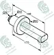 Kludi RAK Project RAK10007 Concealed Mixer Spout without Diverter, Chrome - Image 2