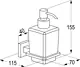 Kludi RAK Harmony Glass Soap Dispenser with Chrome Holder, RAK24033 - Image 2