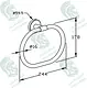Kludi RAK Calibre Oval Towel Ring, Chrome, RAK21003 - Image 2