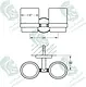 Kludi RAK Calibre Double Glass Toothbrush Holder with Chrome Holder, RAK21014 - Image 2