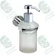 Kludi RAK Calibre Glass Soap Dispenser with Chrome Holder, RAK21033 - Image 1