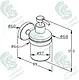 Kludi RAK Calibre Glass Soap Dispenser with Chrome Holder, RAK21033 - Image 2