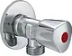 Kludi RAK Angle Valve 1/2" × 1/2", Quarter Turn Ceramic Cartridge RAK33002-01, Chrome - Image 1