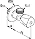 Kludi RAK Angle Valve 1/2" × 1/2", Quarter Turn Ceramic Cartridge RAK33002-01, Chrome - Image 2