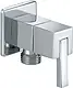 Kludi RAK Profile Angle Valve 1/2" × 1/2", Quarter Turn Ceramic Cartridge RAK14013, Chrome - Image 1