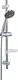 Kludi RAK Pick Shower Column RAK62001, 60 cm Rail with 10 cm Shower Head and 12 cm Soap Dish, Chrome - Image 1