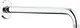 Grohe 28576000 Rain Shower Wall-Mounted Arm, Metal ½" × ½", Chrome, 28.6 cm - Image 1