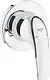 Grohe BauCurve 29044000 Concealed Bath Mixer Trim with Body, 48 mm Ceramic Cartridge, Adjustable Flow Rate Limiter, Chrome - Image 1
