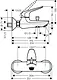 Hansgrohe Novus 71040006 Bath Mixer with Diverter, Chrome - Image 2