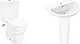 Hansgrohe Glade Lake S Bathroom Set, White, S/P Combination Toilet with Soft-Close Seat and 60 cm Basin with Full Pedestal - Image 1