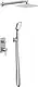 Teska Linda AS 2201 Complete Concealed Shower Set, 2 Outlets with Overhead Shower and Side Shower Head, Chrome, Turkish Import - Image 1