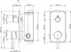 Teska Linda AS 2201 Complete Concealed Shower Set, 2 Outlets with Overhead Shower and Side Shower Head, Chrome, Turkish Import - Image 3