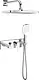 Teska Life AS 3110 ENJOY Complete Concealed Shower Set, Glossy Chrome, 3-Outlet Concealed Body with Plate, Control Unit, Shower Head, Hand Shower and Lower Outlet, Turkish Made - Image 1
