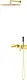 Teska Life AS 3170 ENJOY Complete Concealed Set: 3-Outlet Concealed Body with Plate, Control Unit, Upper Shower Tray with Outlet, Side Shower Head and Lower Outlet, Glossy Gold, Imported Turkish - Image 1
