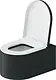 Duravit Vitrium Wall-Hung Toilet Pattern Dark Grey HygieneGlaze with Soft-Close Toilet Seat & Cover, Internal Bidet Spray and Fixing Pipes - Image 1