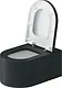 Duravit Vitrium Wall-Hung Toilet Pattern Dark Grey HygieneGlaze with Soft-Close Toilet Seat & Cover, Internal Bidet Spray and Fixing Pipes - Image 2