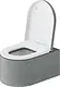 Duravit Vitrium Wall-Hung Toilet Pattern Light Grey HygieneGlaze with Soft-Close Toilet Seat & Cover, Internal Bidet Spray and Fixing Pipes - Image 1