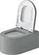 Duravit Vitrium Wall-Hung Toilet Pattern Light Grey HygieneGlaze with Soft-Close Toilet Seat & Cover, Internal Bidet Spray and Fixing Pipes - Image 2