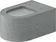 Duravit Vitrium Wall-Hung Toilet Pattern Light Grey HygieneGlaze with Soft-Close Toilet Seat & Cover, Internal Bidet Spray and Fixing Pipes - Image 4