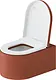 Duravit Vitrium Wall-Hung Toilet Pattern Cinnamon HygieneGlaze with Soft-Close Toilet Seat & Cover, Internal Bidet Spray and Fixing Pipes - Image 1