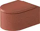 Duravit Vitrium Wall-Hung Toilet Pattern Cinnamon HygieneGlaze with Soft-Close Toilet Seat & Cover, Internal Bidet Spray and Fixing Pipes - Image 3