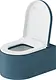 Duravit Vitrium Wall-Hung Toilet Pattern Parlour Blue HygieneGlaze with Soft-Close Toilet Seat & Cover, Internal Bidet Spray and Fixing Pipes - Image 1
