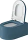 Duravit Vitrium Wall-Hung Toilet Pattern Parlour Blue HygieneGlaze with Soft-Close Toilet Seat & Cover, Internal Bidet Spray and Fixing Pipes - Image 2