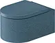 Duravit Vitrium Wall-Hung Toilet Pattern Parlour Blue HygieneGlaze with Soft-Close Toilet Seat & Cover, Internal Bidet Spray and Fixing Pipes - Image 3