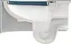 Duravit Vitrium Wall-Hung Toilet Pattern Parlour Blue HygieneGlaze with Soft-Close Toilet Seat & Cover, Internal Bidet Spray and Fixing Pipes - Image 5