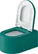 Duravit Vitrium Wall-Hung Toilet Pattern Teal HygieneGlaze with Soft-Close Toilet Seat & Cover, Internal Bidet Spray and Fixing Pipes - Image 2