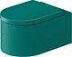 Duravit Vitrium Wall-Hung Toilet Pattern Teal HygieneGlaze with Soft-Close Toilet Seat & Cover, Internal Bidet Spray and Fixing Pipes - Image 3