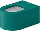 Duravit Vitrium Wall-Hung Toilet Pattern Teal HygieneGlaze with Soft-Close Toilet Seat & Cover, Internal Bidet Spray and Fixing Pipes - Image 4
