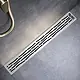 Pura Wave Flange Shower Drain VDL 01 85 Stainless Steel 85 cm with Drainage, Chrome - Image 1