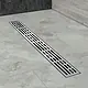 Pura VDL 03 85 Triple Stainless Steel Shower Drain with Flange, 85 cm with Waste, Chrome - Image 1