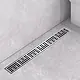 Pura Triple Shower Drain with Flange HDL 03 55, Stainless Steel, 55 cm, Chrome - Image 1
