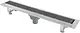 Pura Black Glass Shower Drain with Flange VDL GB 45, Stainless Steel, 45 cm, Black Glass Cover, Chrome - Image 2