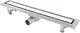 Pura HDL GW 105 Stainless Steel Shower Drain with Flange, 105 cm, White Glass Cover with Waste, Chrome - Image 2