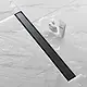 Pura Black Shower Drain with Flange VDL 06 85 B, Stainless Steel, 85 cm, Black - Image 1