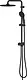 Grohe Tempesta System 250 Shower Column 2 × 1, Code 269802431, 25 cm Shower Head and 3-Function Handset, Black - Image 1