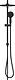 Grohe Tempesta System 250 Shower Column 2 × 1, Code 269802431, 25 cm Shower Head and 3-Function Handset, Black - Image 4
