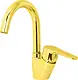 Global Standard Mira Plus GS L 1043-ND-GP Tall Basin Mixer, Glossy Gold, Height 25 cm