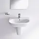 Duravit D-Code Basin with Half Pedestal, White, 60 cm - Image 1