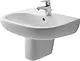 Duravit D-Code Basin with Half Pedestal, White, 60 cm - Image 2