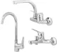 Diamond Red DR 3-Piece Mixer Set Chrome (DR 01 Basin Mixer, DR 02 Bath Mixer, and DR 03 Wall-Mounted Kitchen Mixer) - Image 2