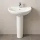 طقم حمام ليسيكو اليس White الحوض 60سم With Full Pedestal - Image 2