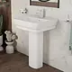 Lecico Trend Basin with Full Pedestal, White, 60 cm with Fixing Set - Image 3