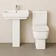 Lecico Trend Bathroom Set, White, Back-to-Wall Toilet and 60 cm Basin with Full Pedestal - Image 1