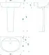 Lecico Galaxy Bathroom Set White: Back-to-Wall S/P Trap Combination and 60 cm Basin with Full Pedestal - Image 8