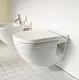 مرحاض معلق ديورافيت شتارك 3 ابيض بالسيديلي والشطاف الداخلي ومسامير التثبيت - صورة 1