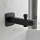 Moravia Square Concealed Bottom Outlet LG 401 B, Black 16 cm with Diverter and Plate - Image 1